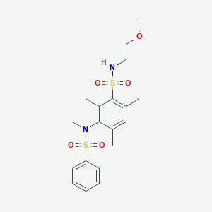 N-(2-methoxyethyl)-2,4,6-trimethyl-3-(N-methylphenylsulfonamido)benzenesulfonamide
