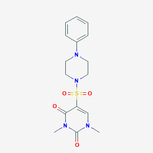 1,3-Dimethyl-5-(4-phenylpiperazino)sulfonyl-pyrimidine-2,4-quinone