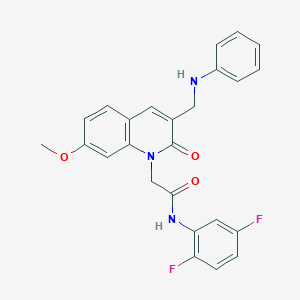 2-[3-(anilinomethyl)-7-methoxy-2-oxoquinolin-1(2H)-yl]-N-(2,5-difluorophenyl)acetamide