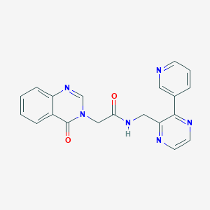 molecular formula C20H16N6O2 B2390255 2-(4-oxo-3,4-dihydroquinazolin-3-yl)-N-{[3-(pyridin-3-yl)pyrazin-2-yl]methyl}acetamide CAS No. 2097867-16-6