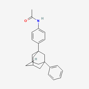 molecular formula C24H27NO B2390263 N-[4-(3-phenyl-1-adamantyl)phenyl]acetamide CAS No. 303797-28-6