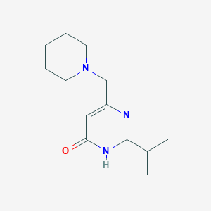molecular formula C13H21N3O B2390266 2-Isopropyl-6-(piperidinomethyl)-4-pyrimidinol CAS No. 866155-63-7