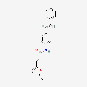 molecular formula C22H21NO2 B2390269 (E)-3-(5-methylfuran-2-yl)-N-(4-styrylphenyl)propanamide CAS No. 627889-34-3
