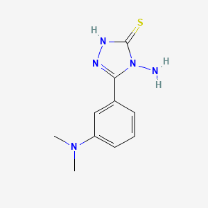 4-amino-5-[3-(dimethylamino)phenyl]-4H-1,2,4-triazole-3-thiol