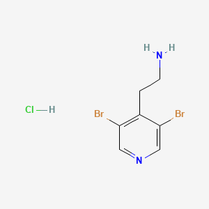 molecular formula C7H9Br2ClN2 B2390280 2-(3,5-Dibromopyridin-4-yl)ethanamine;hydrochloride CAS No. 2248329-28-2