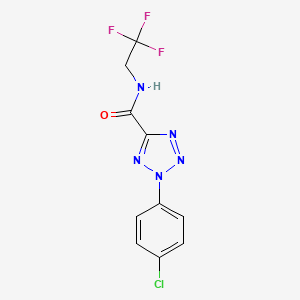2-(4-chlorophenyl)-N-(2,2,2-trifluoroethyl)-2H-tetrazole-5-carboxamide