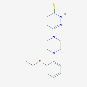 molecular formula C16H20N4OS B2390289 6-[4-(2-Ethoxyphenyl)piperazin-1-yl]pyridazine-3-thiol CAS No. 1029792-94-6