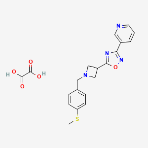 5-(1-(4-(Methylthio)benzyl)azetidin-3-yl)-3-(pyridin-3-yl)-1,2,4-oxadiazole oxalate