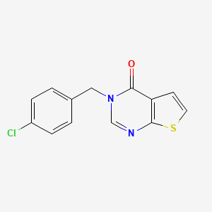molecular formula C13H9ClN2OS B2390291 3-(4-chlorobenzyl)thieno[2,3-d]pyrimidin-4(3H)-one CAS No. 338777-24-5