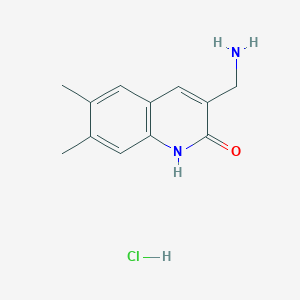 3-(Aminomethyl)-6,7-dimethyl-1,2-dihydroquinolin-2-one hydrochloride