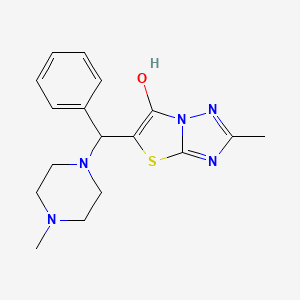 2-Methyl-5-((4-methylpiperazin-1-yl)(phenyl)methyl)thiazolo[3,2-b][1,2,4]triazol-6-ol