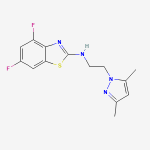 N-(2-(3,5-dimethyl-1H-pyrazol-1-yl)ethyl)-4,6-difluorobenzo[d]thiazol-2-amine