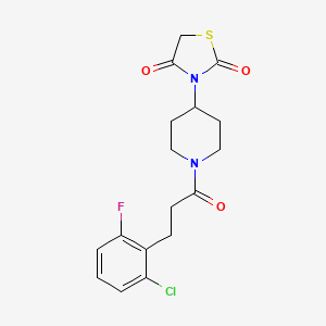 3-(1-(3-(2-Chloro-6-fluorophenyl)propanoyl)piperidin-4-yl)thiazolidine-2,4-dione