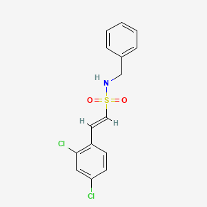molecular formula C15H13Cl2NO2S B2390316 (E)-N-苄基-2-(2,4-二氯苯基)乙烯磺酰胺 CAS No. 339018-67-6