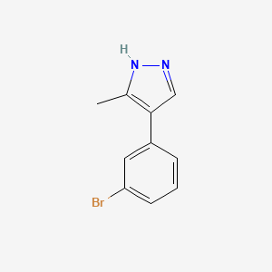 molecular formula C10H9BrN2 B2390317 4-(3-bromophenyl)-3-methyl-1H-pyrazole CAS No. 1369116-95-9