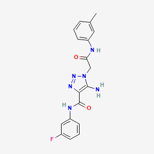 5-amino-N-(3-fluorophenyl)-1-{2-[(3-methylphenyl)amino]-2-oxoethyl}-1H-1,2,3-triazole-4-carboxamide