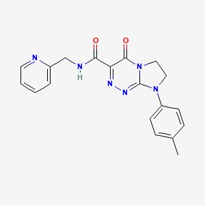 molecular formula C19H18N6O2 B2390331 4-oxo-N-(pyridin-2-ylmethyl)-8-(p-tolyl)-4,6,7,8-tetrahydroimidazo[2,1-c][1,2,4]triazine-3-carboxamide CAS No. 941889-91-4