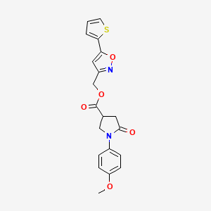 (5-(Thiophen-2-yl)isoxazol-3-yl)methyl 1-(4-methoxyphenyl)-5-oxopyrrolidine-3-carboxylate