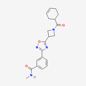 3-(5-(1-(cyclohex-3-enecarbonyl)azetidin-3-yl)-1,2,4-oxadiazol-3-yl)-N-methylbenzamide