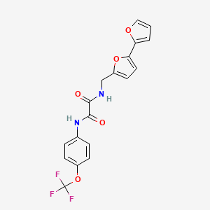 molecular formula C18H13F3N2O5 B2390340 N1-([2,2'-双呋喃]-5-基甲基)-N2-(4-(三氟甲氧基)苯基)草酰胺 CAS No. 2034565-39-2