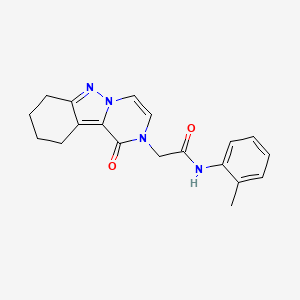 molecular formula C19H20N4O2 B2390347 N-(2-methylphenyl)-2-(1-oxo-7,8,9,10-tetrahydropyrazino[1,2-b]indazol-2(1H)-yl)acetamide CAS No. 941933-84-2