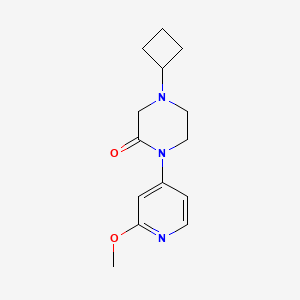 molecular formula C14H19N3O2 B2390369 4-Cyclobutyl-1-(2-methoxypyridin-4-yl)piperazin-2-one CAS No. 2380143-00-8