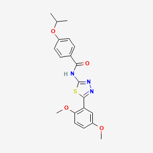 N-(5-(2,5-dimethoxyphenyl)-1,3,4-thiadiazol-2-yl)-4-isopropoxybenzamide
