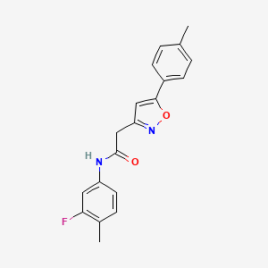 N-(3-fluoro-4-methylphenyl)-2-(5-(p-tolyl)isoxazol-3-yl)acetamide