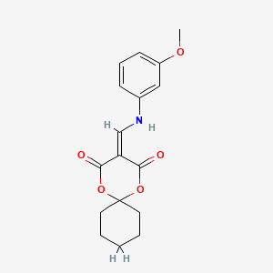 molecular formula C17H19NO5 B2390409 3-(((3-Methoxyphenyl)amino)methylene)-1,5-dioxaspiro[5.5]undecane-2,4-dione CAS No. 369394-57-0