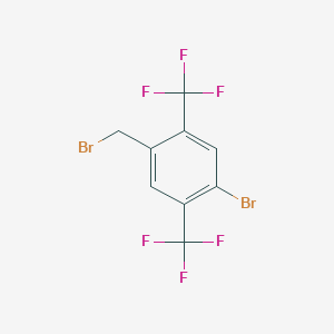 molecular formula C9H4Br2F6 B2390415 2,5-Bis(trifluoromethyl)-4-bromobenzyl bromide CAS No. 1805513-09-0