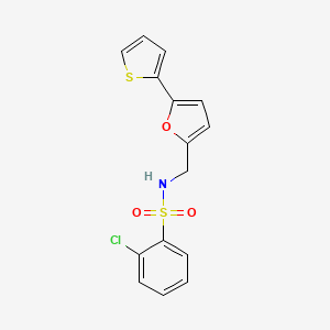 2-chloro-N-((5-(thiophen-2-yl)furan-2-yl)methyl)benzenesulfonamide