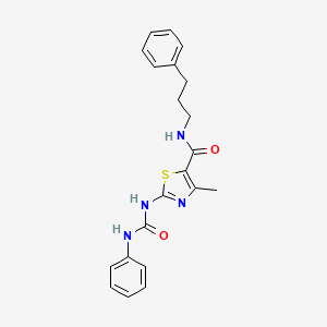 4-methyl-N-(3-phenylpropyl)-2-(3-phenylureido)thiazole-5-carboxamide