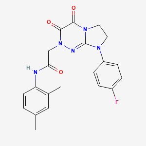 molecular formula C21H20FN5O3 B2390424 N-(2,4-dimethylphenyl)-2-(8-(4-fluorophenyl)-3,4-dioxo-3,4,7,8-tetrahydroimidazo[2,1-c][1,2,4]triazin-2(6H)-yl)acetamide CAS No. 941976-23-4