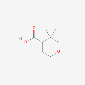 molecular formula C8H14O3 B2390425 3,3-二甲基四氢-2H-吡喃-4-羧酸 CAS No. 1780025-53-7