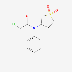 2-chloro-N-(1,1-dioxo-2,3-dihydro-1lambda6-thiophen-3-yl)-N-(4-methylphenyl)acetamide