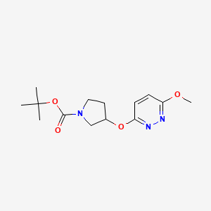 molecular formula C14H21N3O4 B2390436 Tert-butyl 3-((6-methoxypyridazin-3-yl)oxy)pyrrolidine-1-carboxylate CAS No. 1705356-08-6
