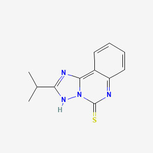 molecular formula C12H12N4S B2390441 2-Isopropyl-[1,2,4]triazolo[1,5-c]quinazoline-5-thiol CAS No. 924867-91-4