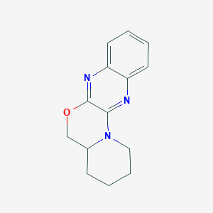 molecular formula C14H15N3O B2390450 1,2,3,4,4a,5-六氢吡啶并[1',2':4,5][1,4]恶嗪并[2,3-b]喹喔啉 CAS No. 73332-34-0