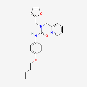 3-(4-Butoxyphenyl)-1-(furan-2-ylmethyl)-1-(pyridin-2-ylmethyl)urea