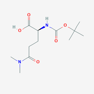 molecular formula C12H22N2O5 B2390464 (S)-2-((tert-Butoxycarbonyl)amino)-5-(dimethylamino)-5-oxopentanoic acid CAS No. 72449-42-4