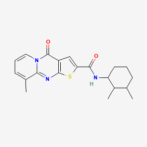 molecular formula C20H23N3O2S B2390467 N-(2,3-二甲基环己基)-9-甲基-4-氧代-4H-吡啶并[1,2-a]噻吩并[2,3-d]嘧啶-2-甲酰胺 CAS No. 1212402-82-8