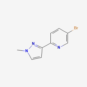 molecular formula C9H8BrN3 B2390468 5-Brom-2-(1-Methyl-1H-pyrazol-3-yl)pyridin CAS No. 811464-20-7