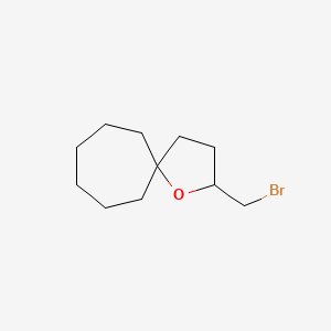 molecular formula C11H19BrO B2390475 2-(Bromomethyl)-1-oxaspiro[4.6]undecane CAS No. 1870018-51-1