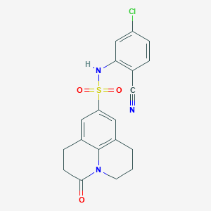 N-(5-chloro-2-cyanophenyl)-3-oxo-1,2,3,5,6,7-hexahydropyrido[3,2,1-ij]quinoline-9-sulfonamide