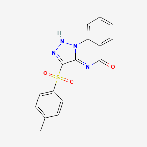 3-[(4-methylphenyl)sulfonyl][1,2,3]triazolo[1,5-a]quinazolin-5(4H)-one
