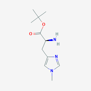 molecular formula C11H19N3O2 B2390485 Tert-butyl (2S)-2-amino-3-(1-methylimidazol-4-yl)propanoate CAS No. 1997423-69-4