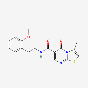 molecular formula C17H17N3O3S B2390488 N-[2-(2-methoxyphenyl)ethyl]-3-methyl-5-oxo-[1,3]thiazolo[3,2-a]pyrimidine-6-carboxamide CAS No. 851944-83-7