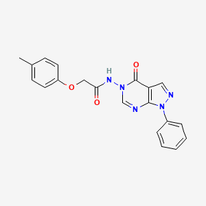 molecular formula C20H17N5O3 B2390502 N-(4-氧代-1-苯基-1H-吡唑并[3,4-d]嘧啶-5(4H)-基)-2-(对甲苯氧基)乙酰胺 CAS No. 899996-60-2
