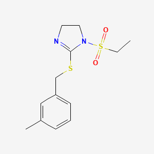 1-Ethylsulfonyl-2-[(3-methylphenyl)methylsulfanyl]-4,5-dihydroimidazole