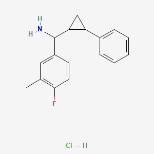 (4-Fluoro-3-methylphenyl)-(2-phenylcyclopropyl)methanamine;hydrochloride